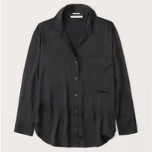 Abercrombie oversized satin button up never worn